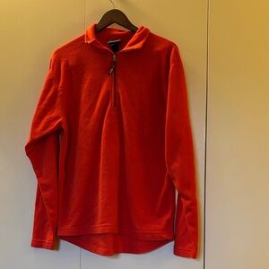 Obermeyer Men's Orange Polartec 1/4 Zip Fleece Sweater